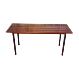 Modernist bench with teak slats