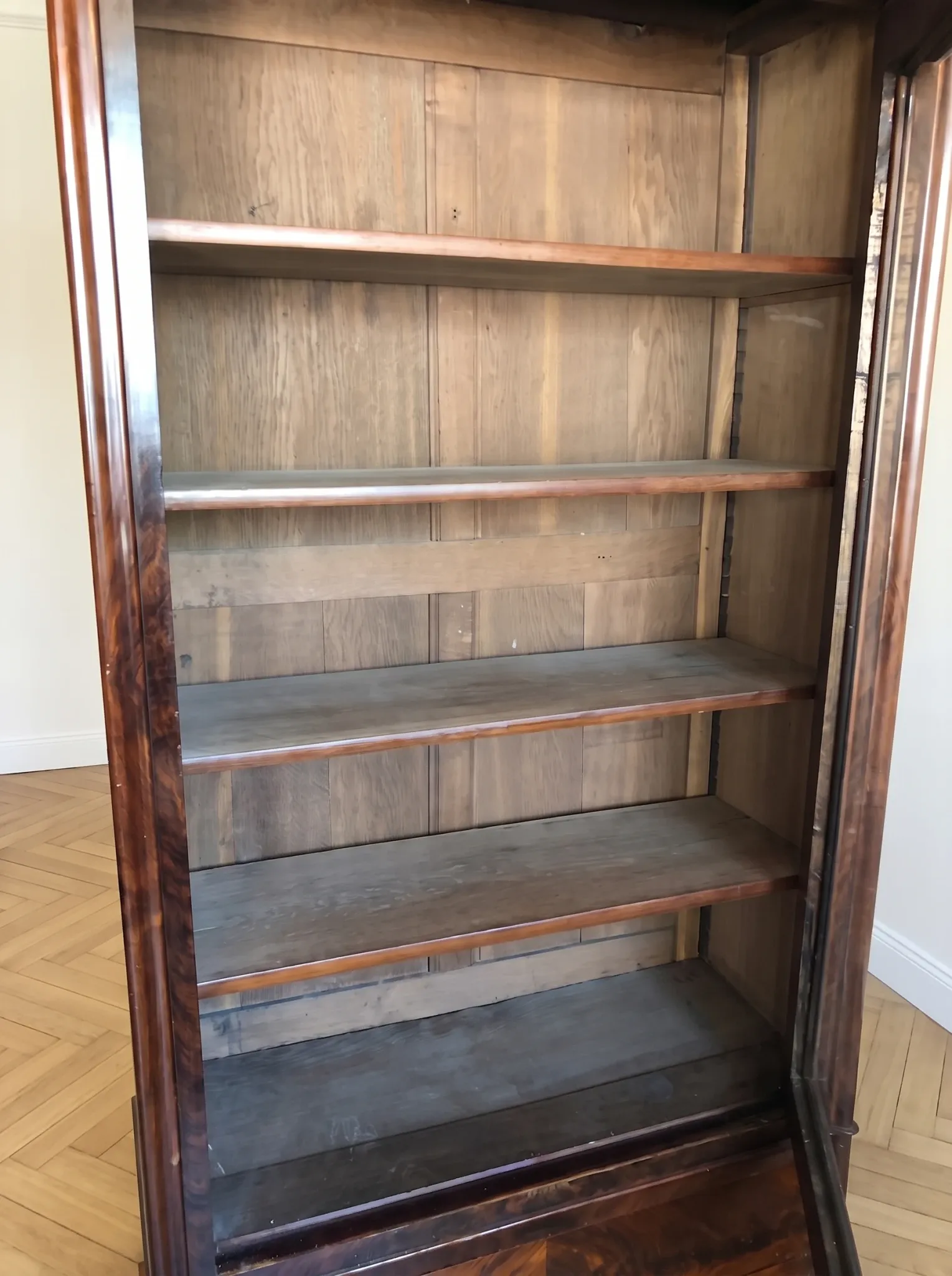Armoire vitrée ancienne Louis-Philippe en acajou