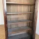 Antique Louis-Philippe glass-fronted cabinet in mahogany