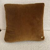 Ribbed velvet cushion
