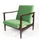 Light Green Velvet GFM-142 Armchair by Edmund Homa, 1970s
