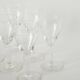 Set of 6 engraved crystal wine glasses, 1950.