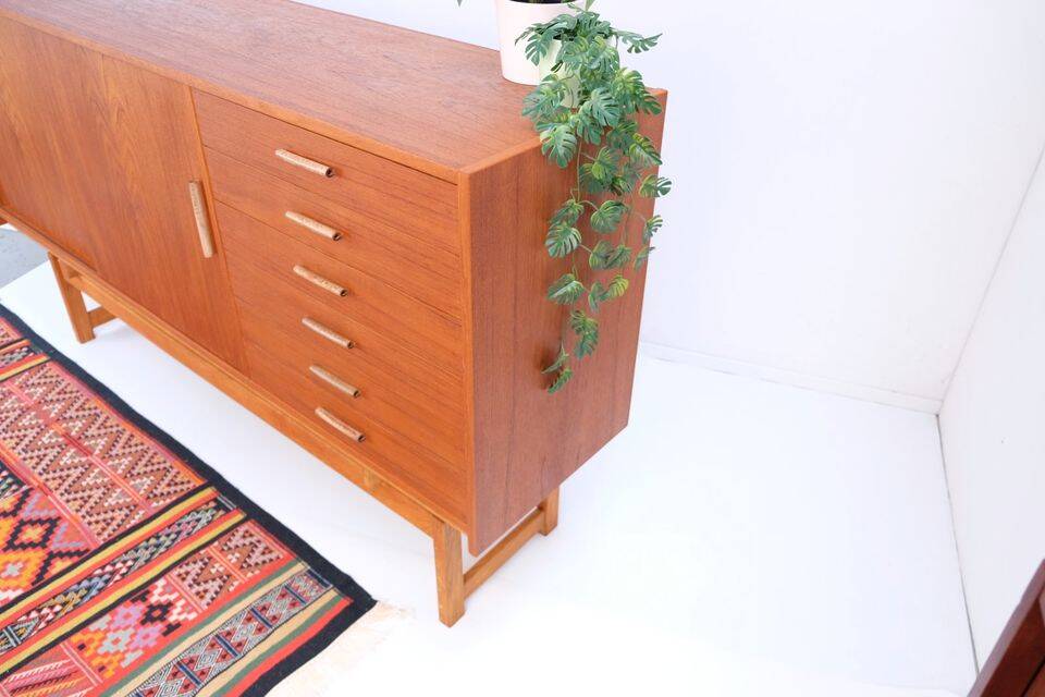 Teak buffet in retro vintage style from the 60s-70s.