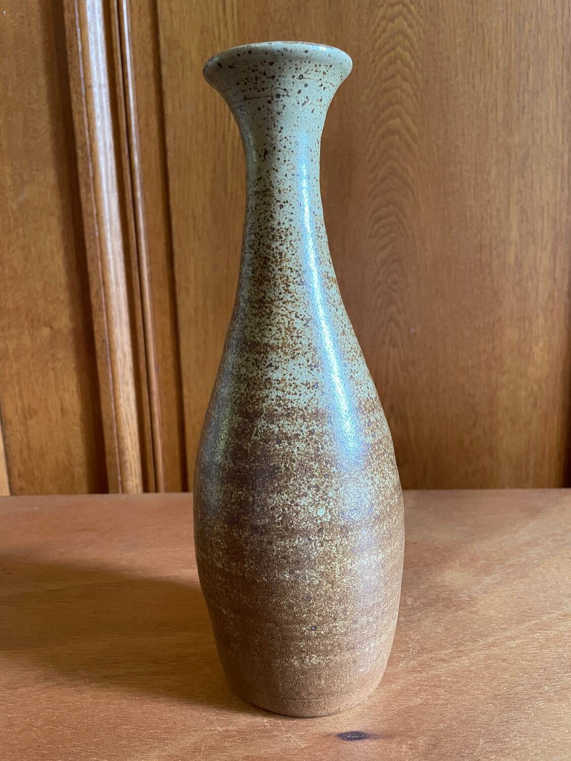Speckled stoneware vase
