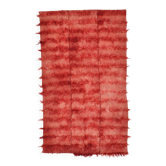 Tapis vintage tissé turc rouge doux 4x7, 128x216 cm