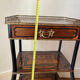 Napoleon III marquetry tiered table — rosewood, brass gallery,