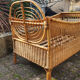 Lit bébé bambou et rotin, vintage années 60