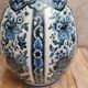 Vase vintage Delfia bleu et blanc – Grand modèle floral – Esprit Delft / hollandais