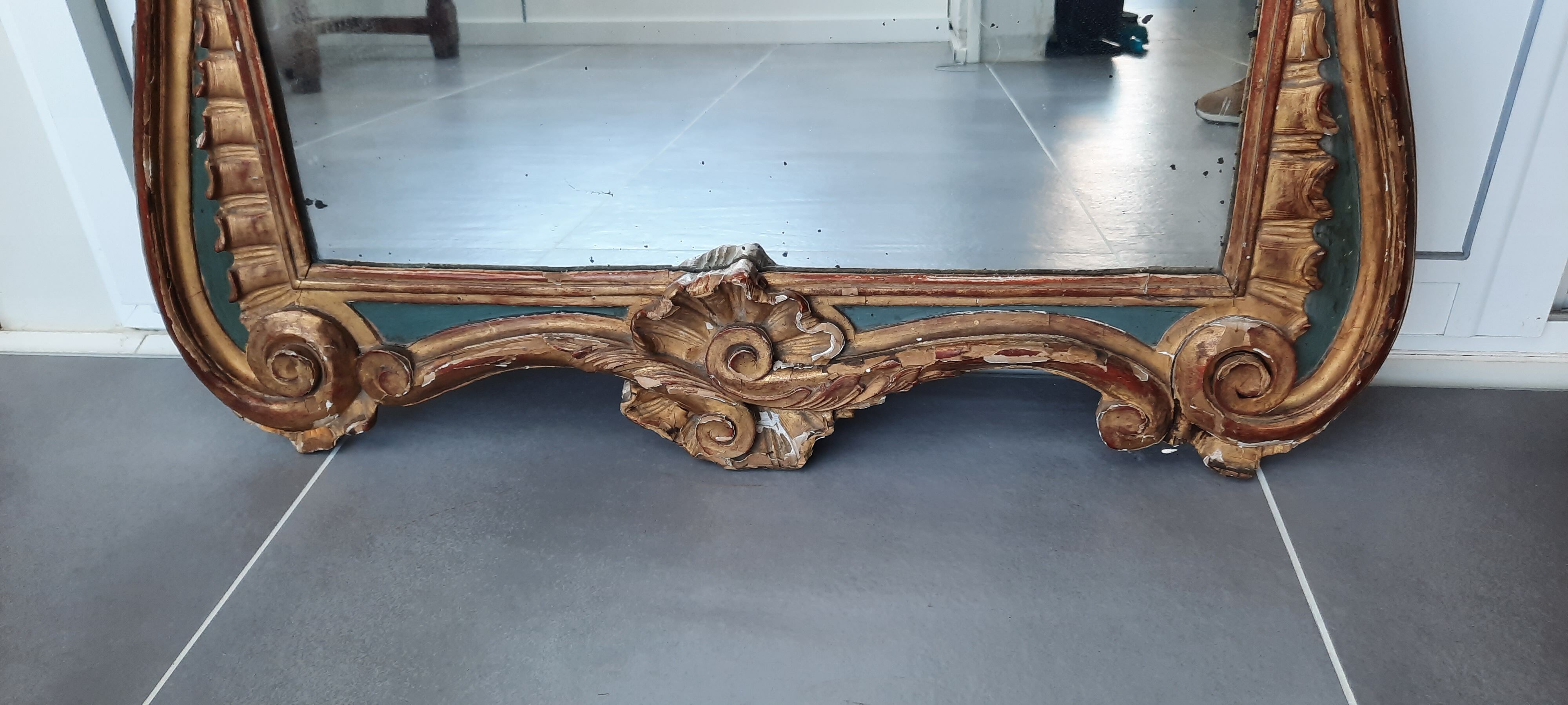 Mirror 19th gilded wood