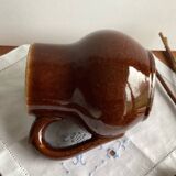 Enamelled stoneware pitcher