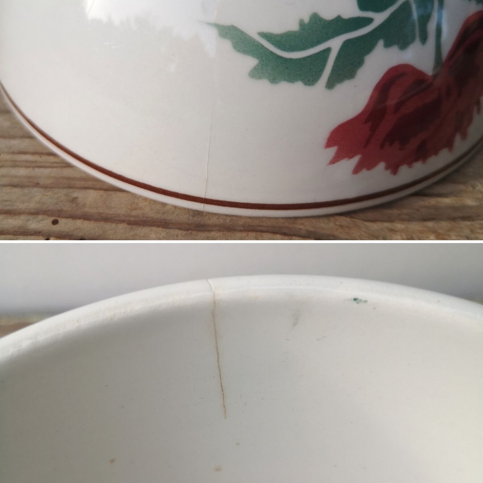 Old bowl "Luxeuil" Hbcm + plate