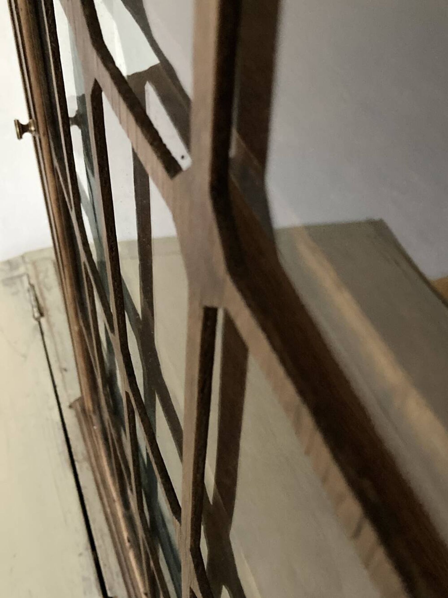 Antique wooden wall display cabinet