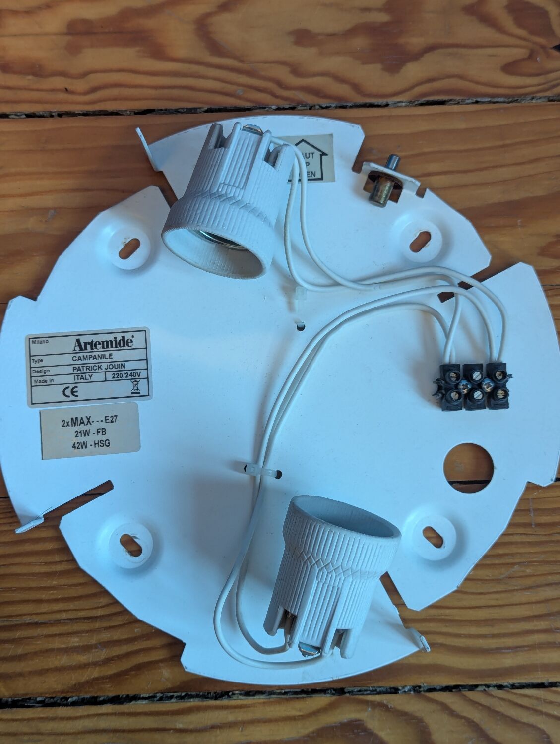 Large pair of "Campanile" wall lights by Patrick Jouin for Artemide –