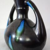 Flamed ceramic vase signed De Bruyn Five Lille