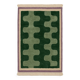 Wavy green Beni Ourain wool rug, 150/250cm