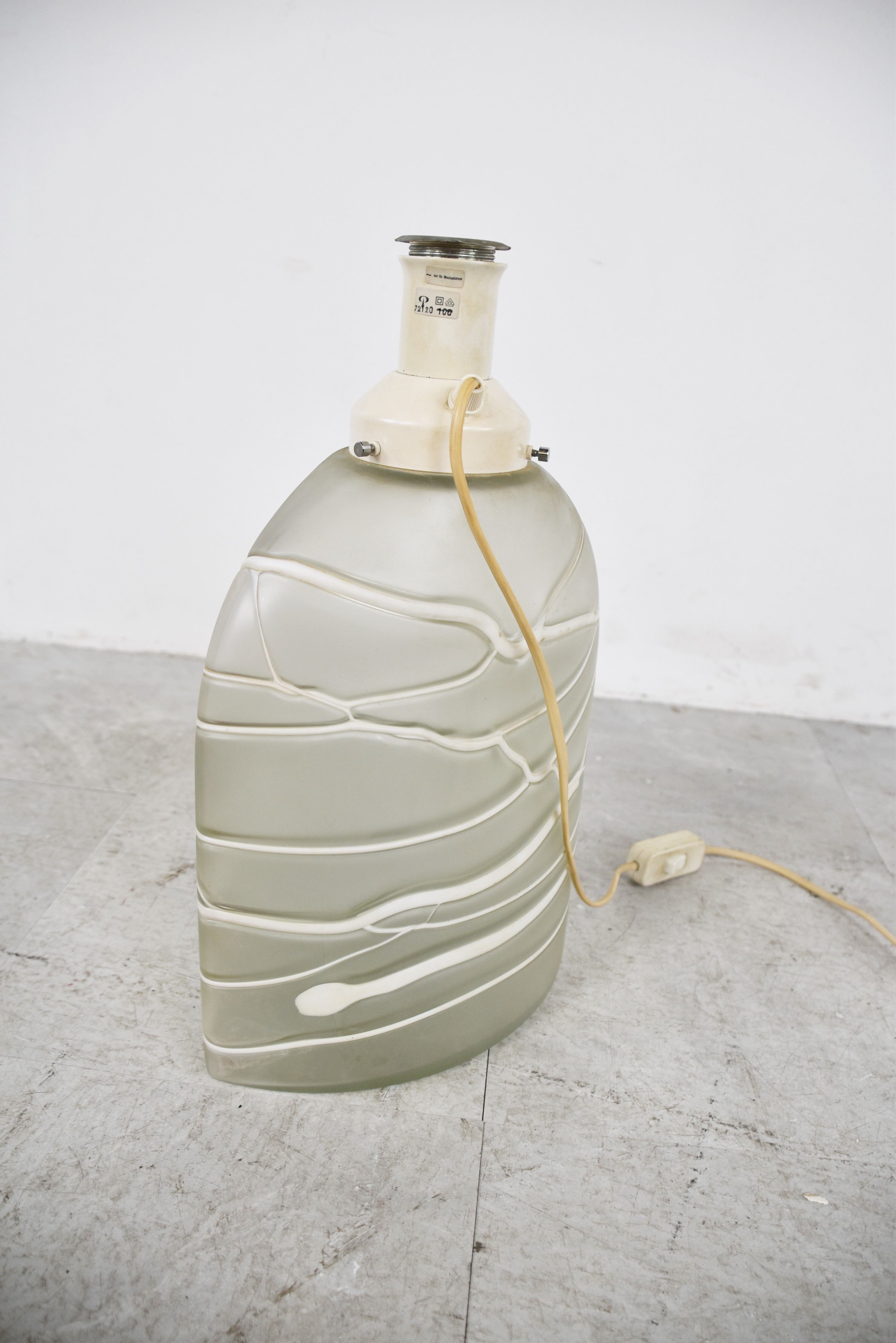 Glass table lamp by Peil and Putzler, 1960s