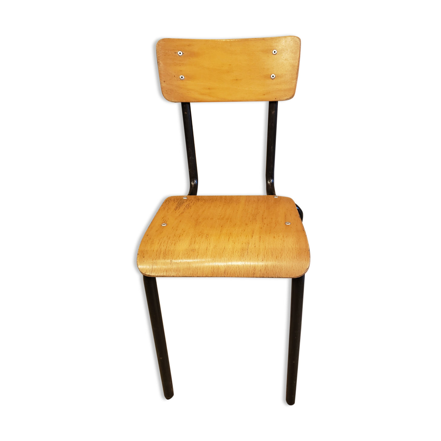 Chaise enfant écolier bois & métal