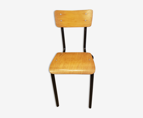 Chaise enfant écolier bois & métal