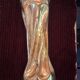 Large Art Nouveau vase in repoussé brass – floral decoration – around 1900