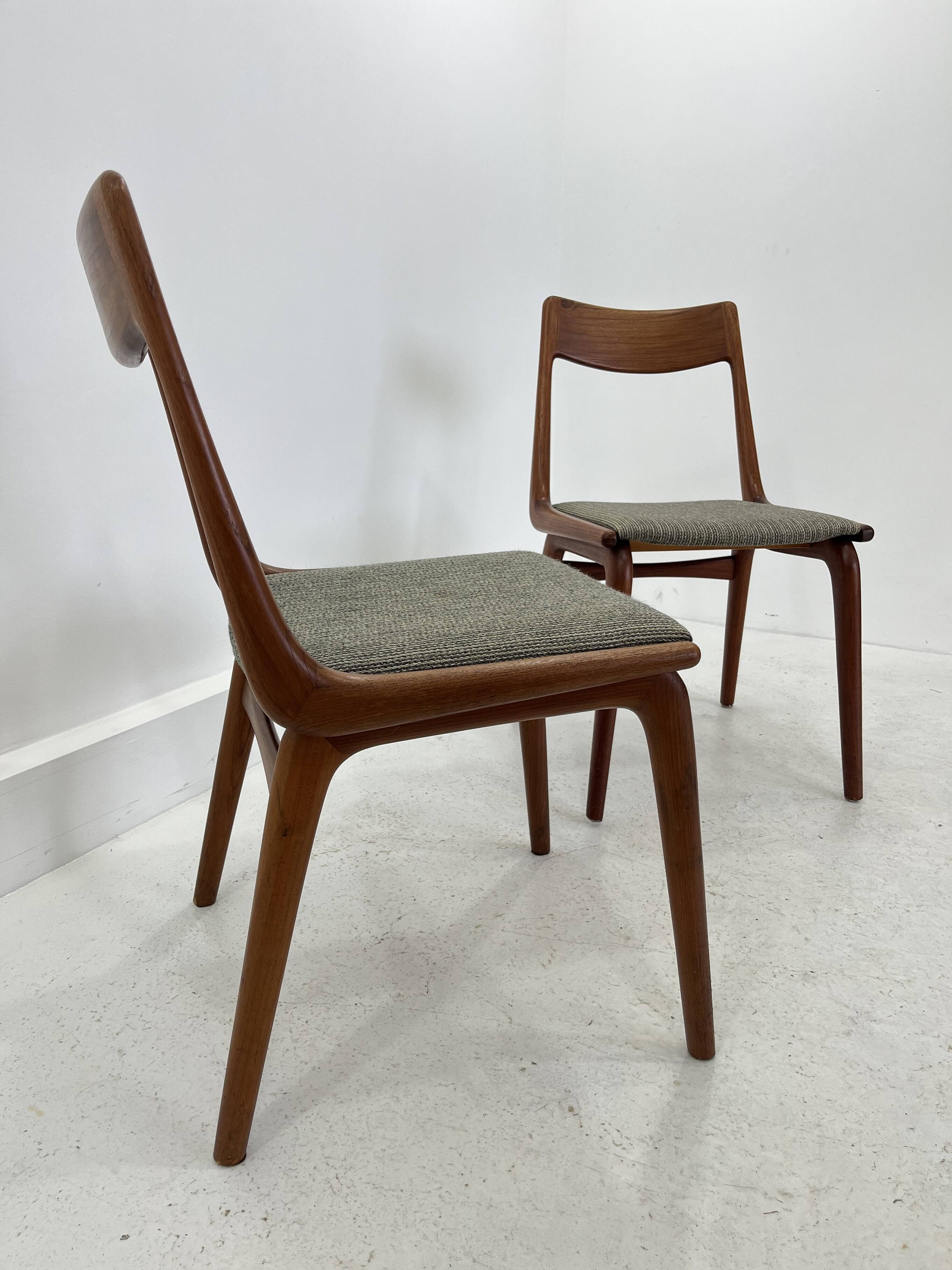Teak Boomerang Dining Chairs by A.E.Christensen set of 2