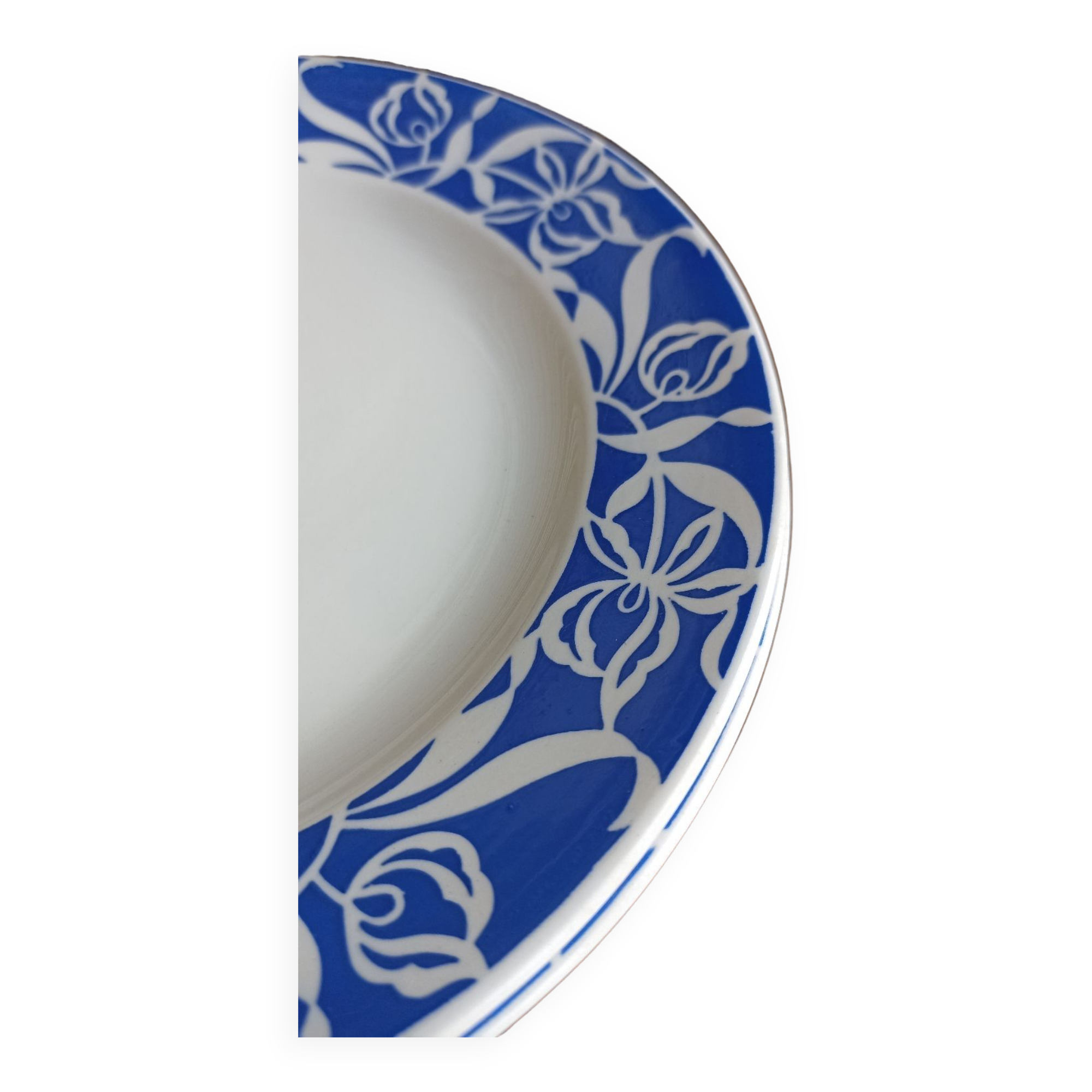 3 plates Digoin Sarreguemines Floral model