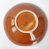 Vintage cup dish Digoin Sarreguemines 1960 mahogany