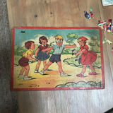 Box of vintage wooden cubes