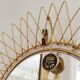 Miroir soleil doré à l'or fin  , pliable, vintage français , Erdecor