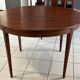 Round extendable table Rosewood Denmark vintage 1970