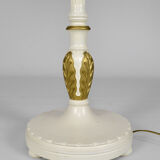 Lampadaire Art Déco en bois peint blanc et doré, 1925