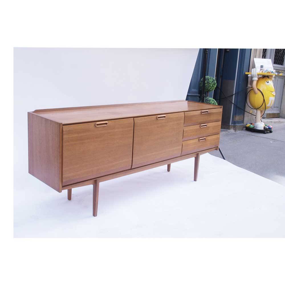 Bevelled vintage Scandinavian sideboard