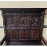 Antique impressive Neo-Gothic chest bench