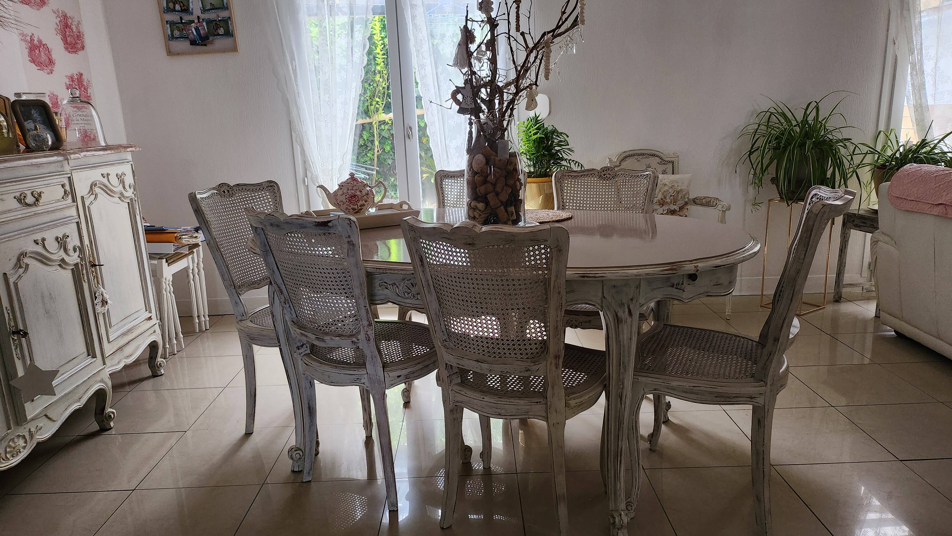 Cherry table Louis XV Shabby