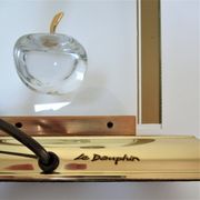 Lampe "pomme" le dauphin verre métal doré