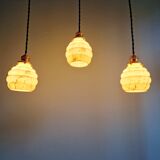 Art Deco suspension in marbled opaline with ouraline (4 available)