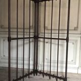 Wooden screen, partition, or grille made of turned wood