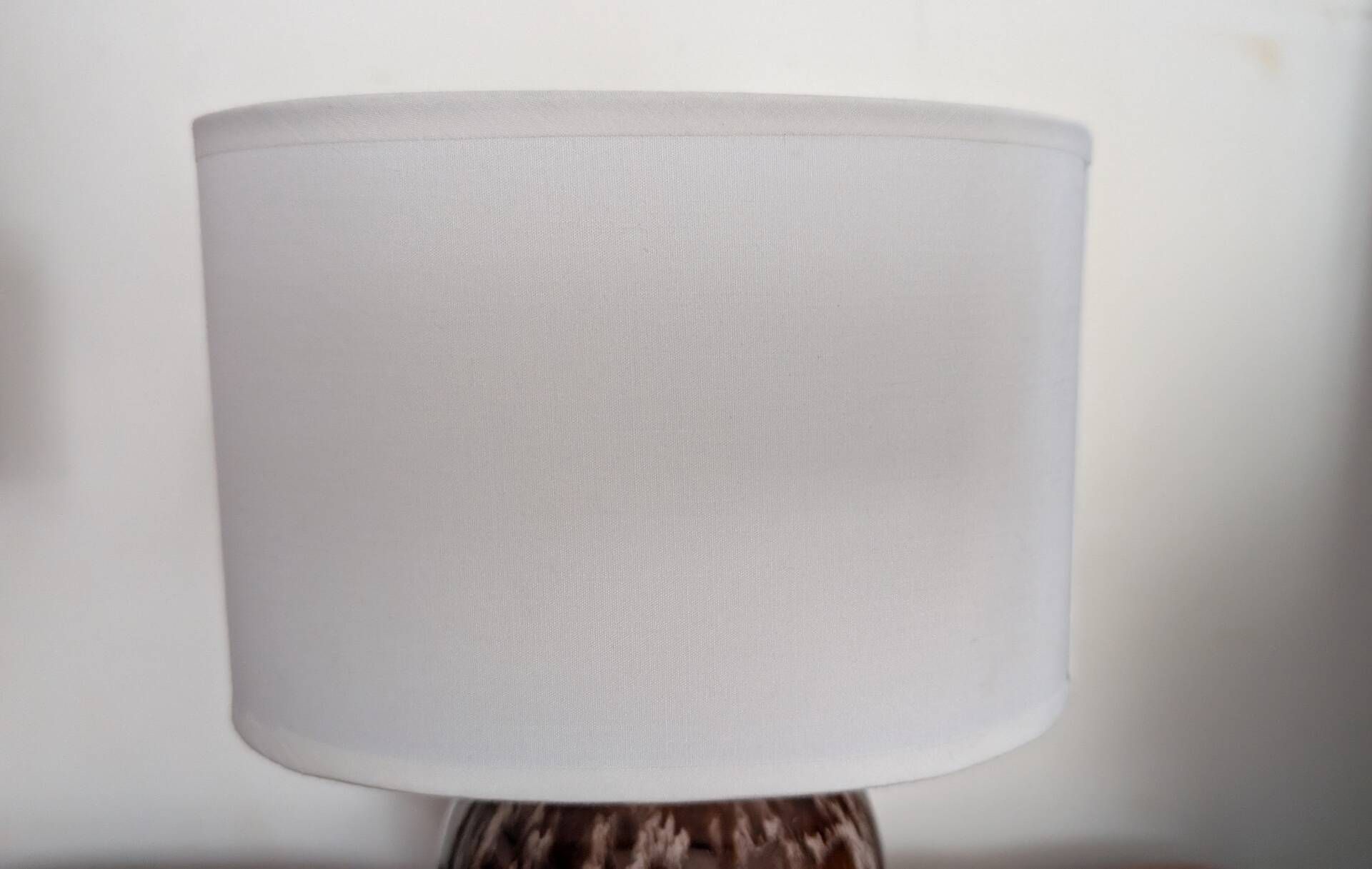 Pair of vintage 70s ceramic bedside lamps – Glazed enamels & e
