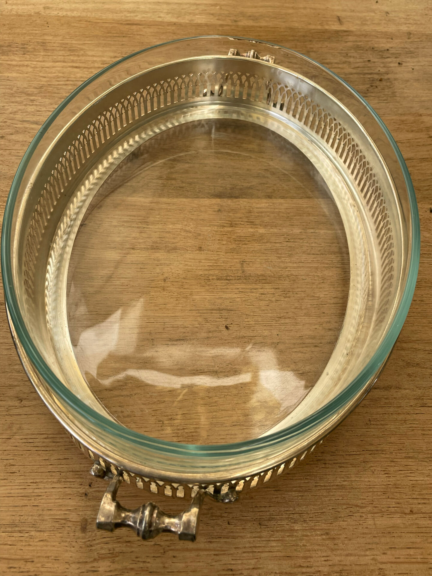 Silver-plated serving tray