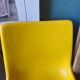 Waiting bench, vintage yellow sofa