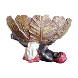 Centerpiece (empty pocket) in resin with African character