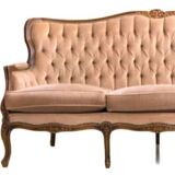 Canapé ancien, baroque style Louis XV