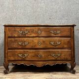 Curved Louis XV period chest of drawers in solid elm mid-18th century