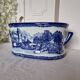 Large 20th century English glazed and enamelled earthenware planter