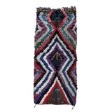 Colorful Boucherouite Moroccan rug - 107 x 244 cm