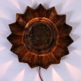Vintage Brass Flower Wall Lamp by Svend Aage Holm Sørensen for Holm Sørensen & Co, 1960s
