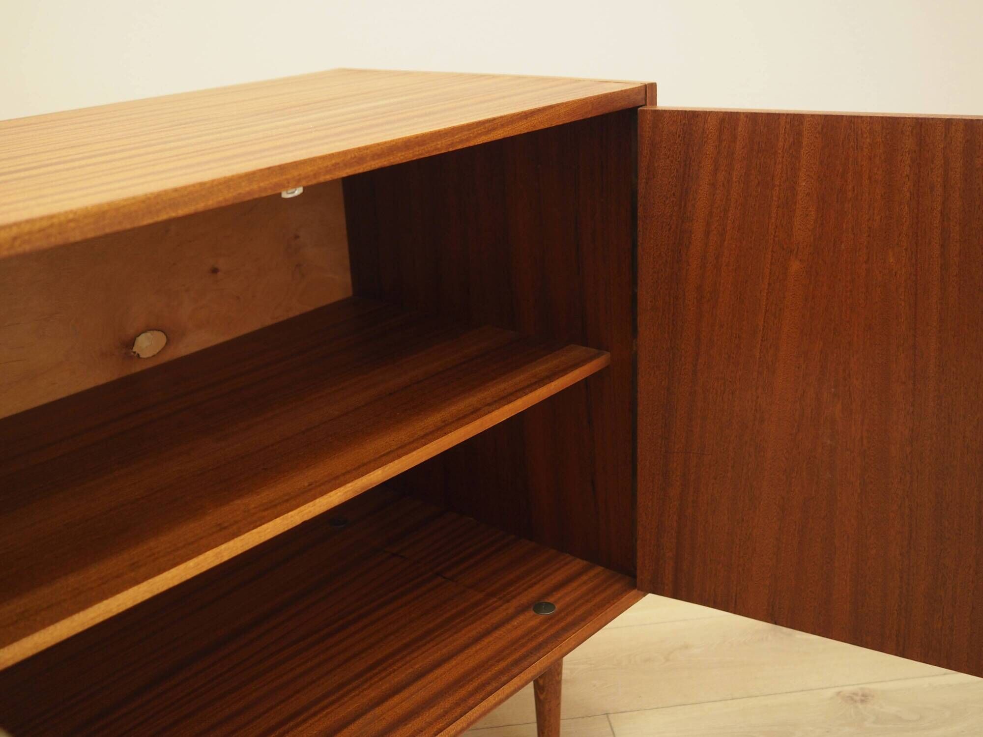 Mahogany Cabinet with Lock Meblosprzęt Poland 1970s