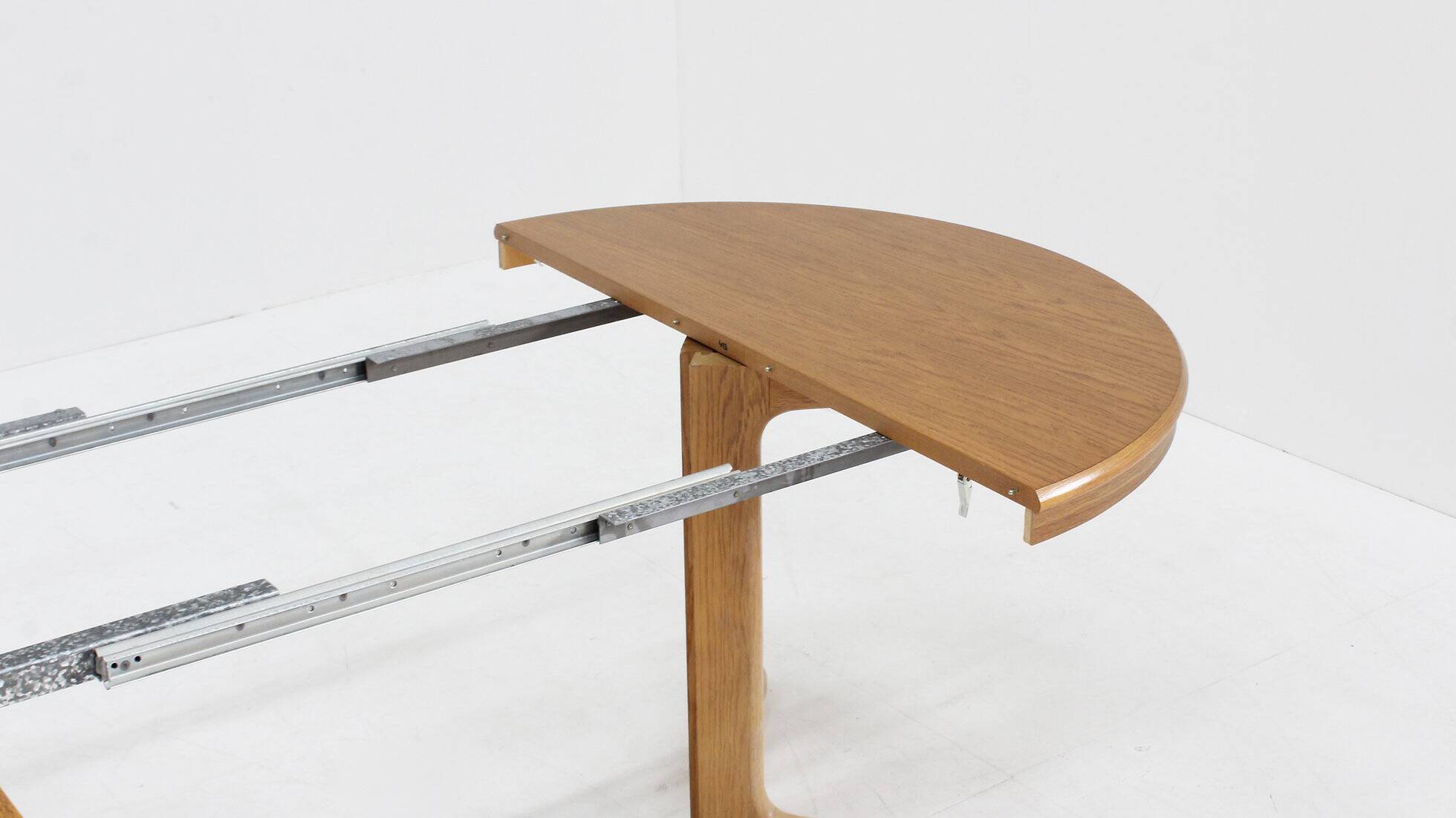 Vintage Danish round extendable dining table 1960s