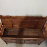 Vintage antique wood chest bench
