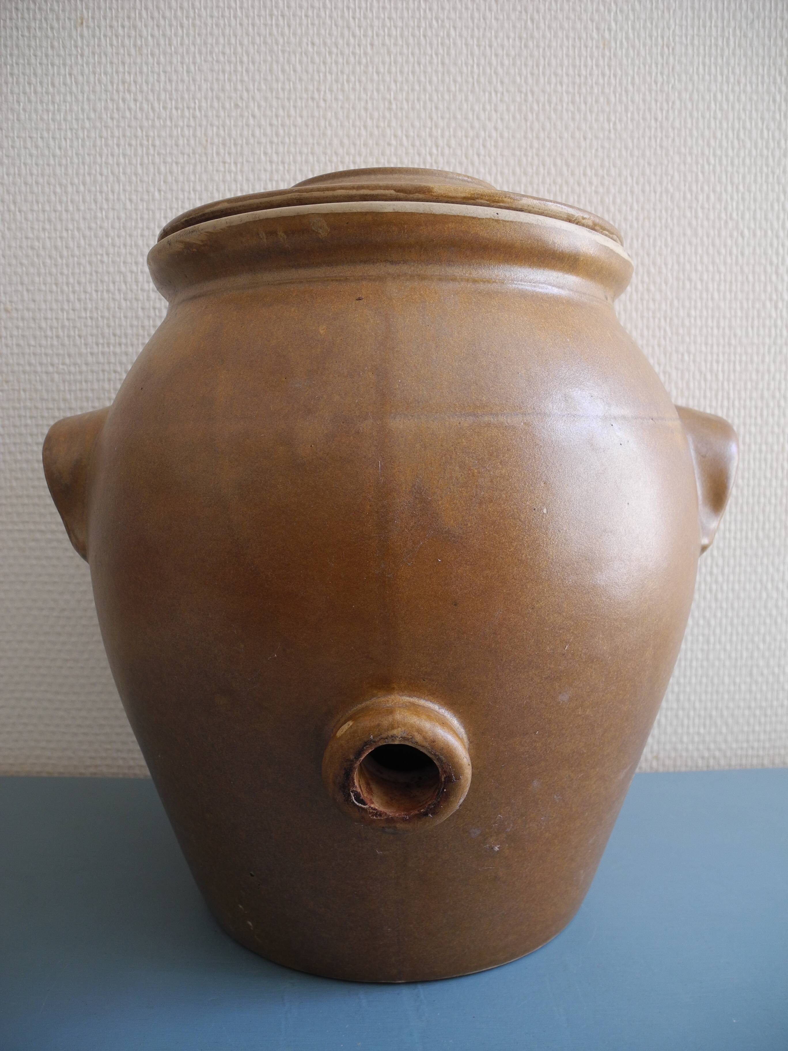 large antique vinegar cruet glazed stoneware old french stoneware vinegar cruet