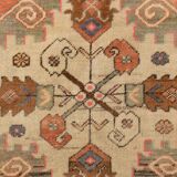 3x11 Red & Beige Oriental Vintage Runner Rug, 107x336Cm